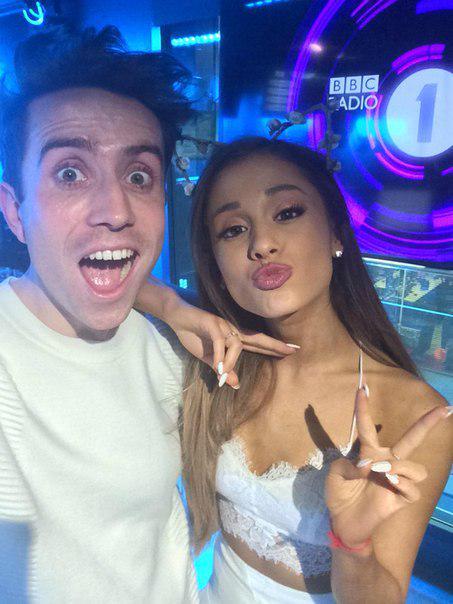 New/Old photo of Ariana in the studios of BBC Radio 1