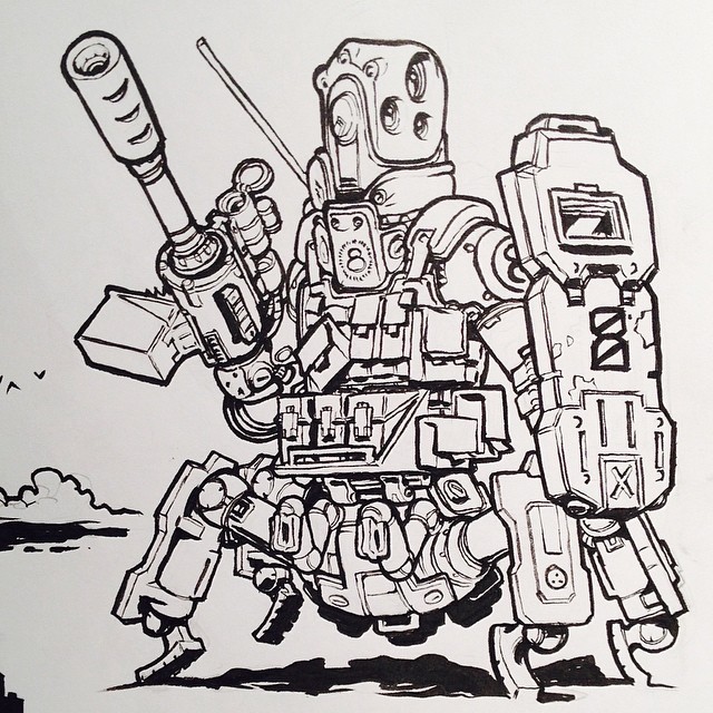 March of robots day 8! Don&rsquo;t get cought by the swat bot! #marchofrobots