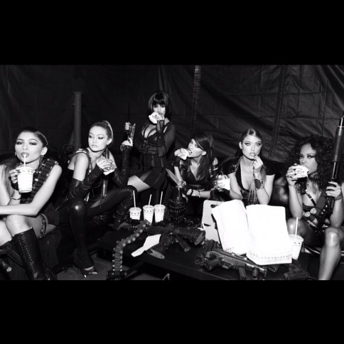 @taylorswift: After we wrapped. #BadBloodMusicVideo