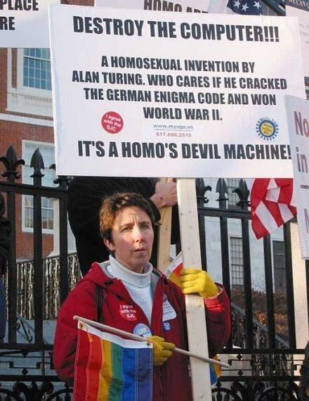 tatertatersez:

logiccb:

Repost with your Homo devil machine :)

"Who cares if he cracked the German enigma code and won World War II."
