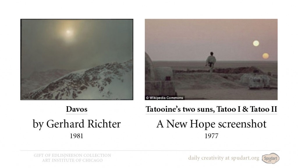 Davos, 1981 by Gerhard Richter • Tatooine's two suns, Tatoo I & Tatoo II