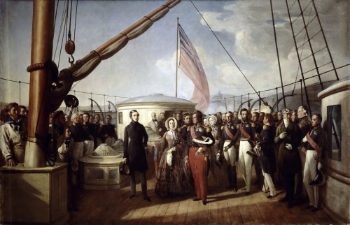 Франсуа-Огюст Биар - Переговоры Луи-Филиппа и королевы Виктории 2 сентября 1843