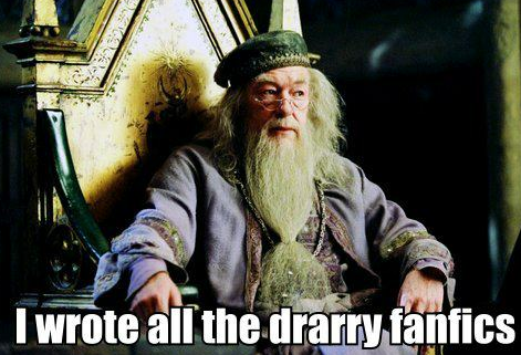 Dumbledore: I wrote all the drarry fanfics!