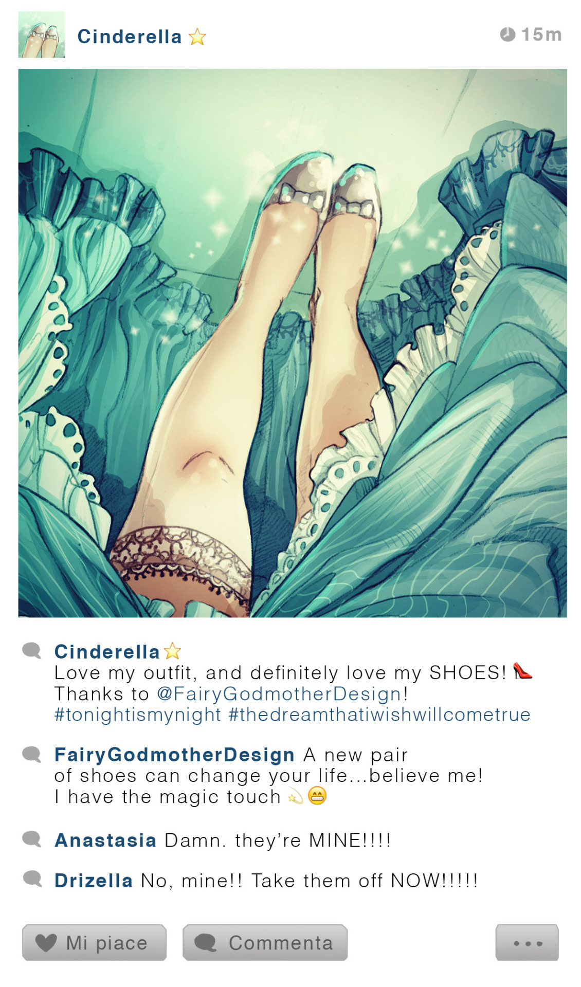 My new Selfie Fables…Cinderella and her shoes ;)