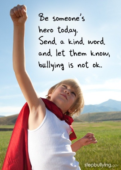 Heroes are born every day. Reblog if you&rsquo;re committed to being someone&rsquo;s hero when it comes to bullying.