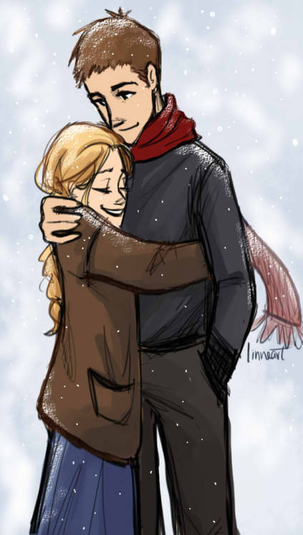 So its been snowing all weekend here and I just imagined how romantic the setting is! and just the idea of sharing a coAT IS THE CUTEST THING