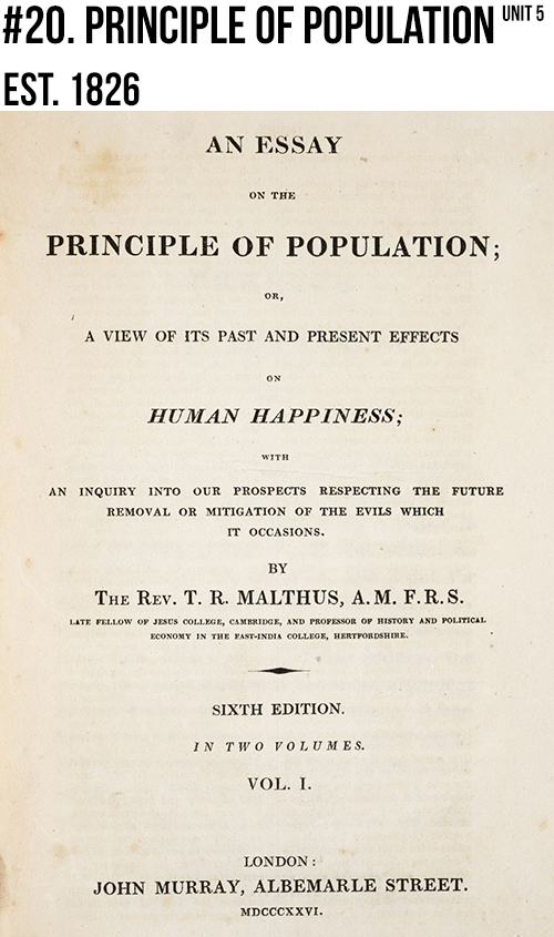 An Essay on the Principle of Population as It Affects the