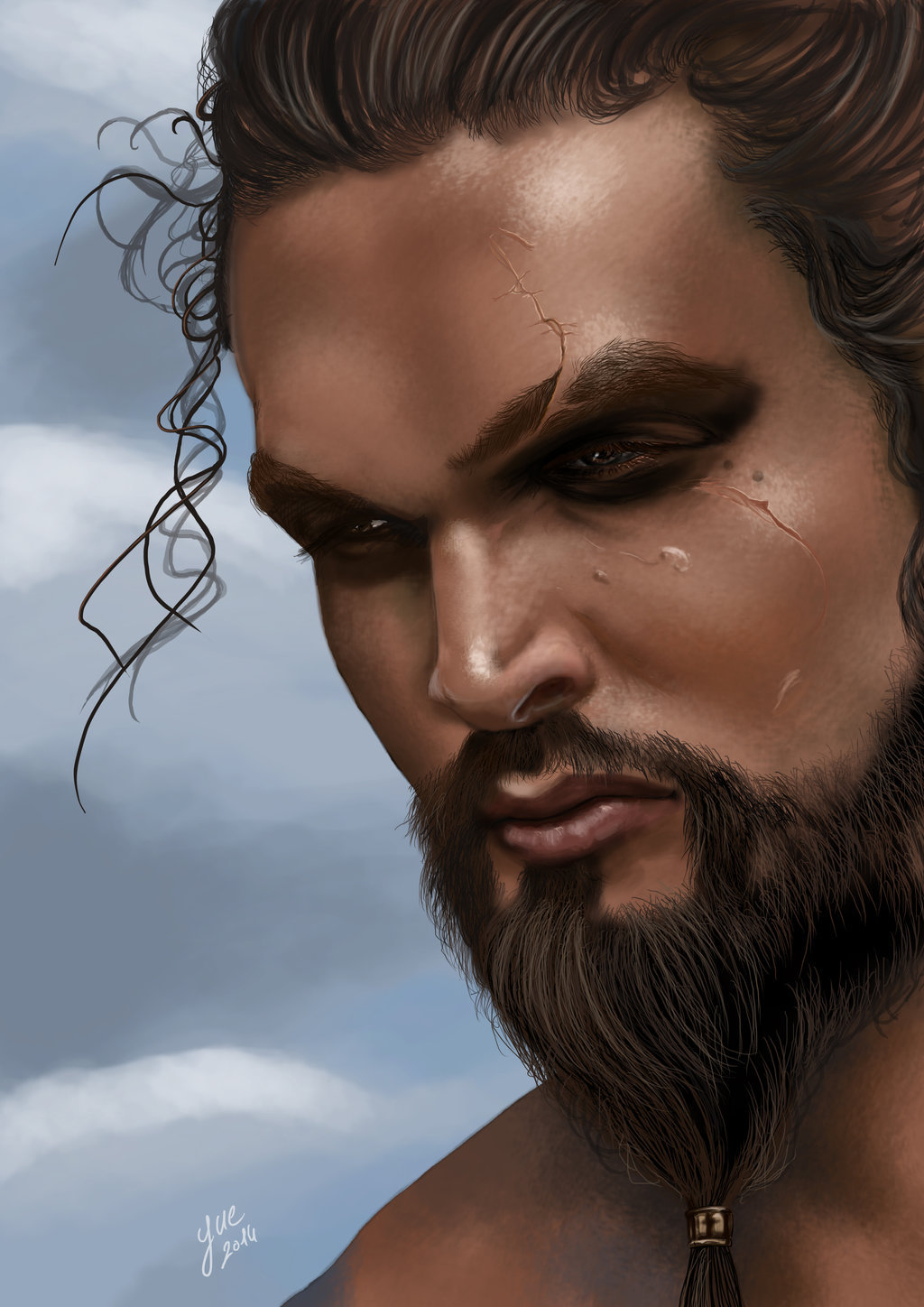 Amazing Digital Painting of Khal Drogo by... | Game of Thrones Fan Art1024 x 1448