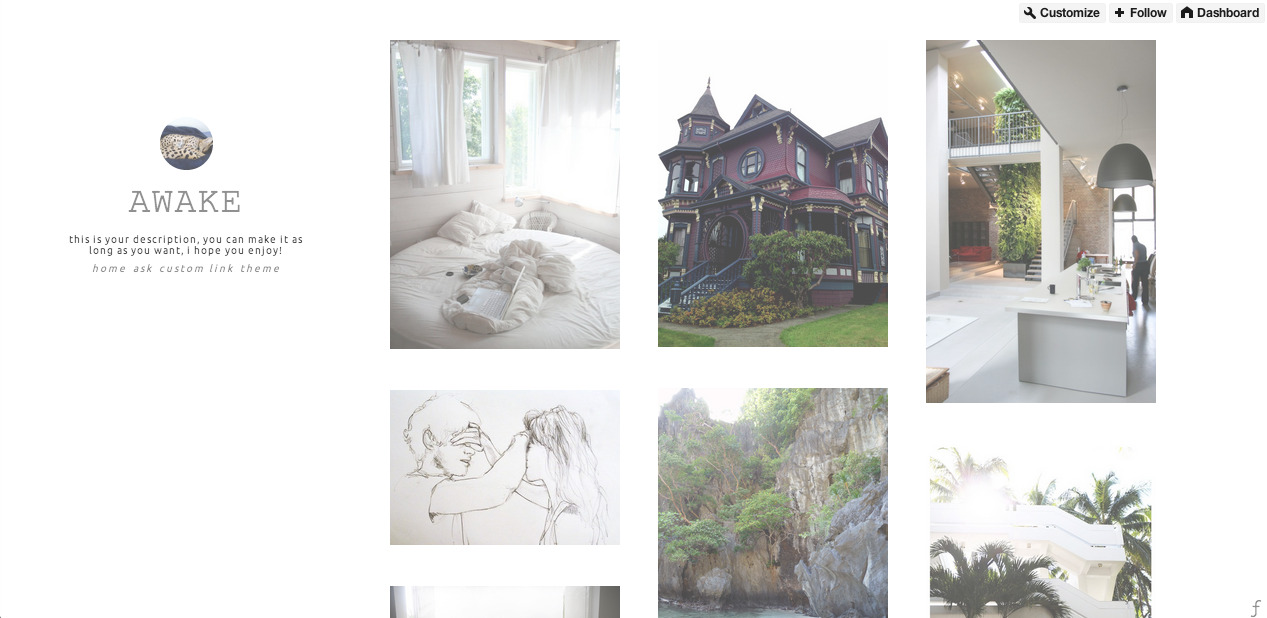 side image tumblr themes with faede by themes
