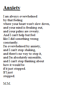 A poem about anxiety and depression   calmness in mind