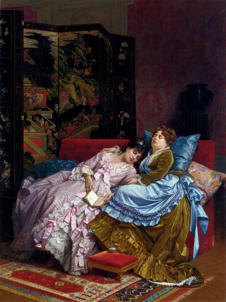 An Afternoon Idyll by Auguste Toulmouche, 1874