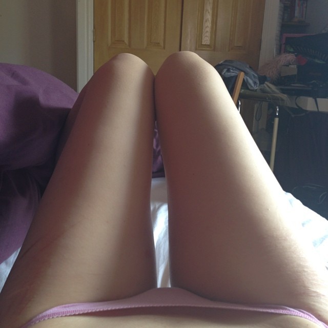 waking up alone is lame 😴 #me #pale #girl #legs #bed #panties