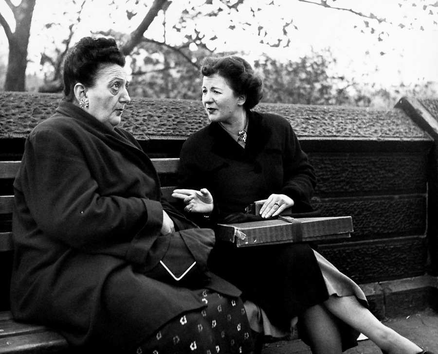 A photo by Richard Avedon, Central Park West, New York, November 1949I just really love the face on the left. She knows a thing or two about life. Probably a heavy smoker. Deep voice, speaks with an accent.