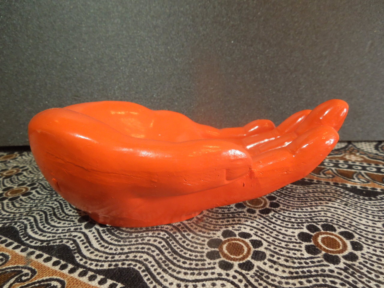新品 陶器製　ハンド トレイ Orange、Red、Black お香立て、セージ用に、灰皿にも！