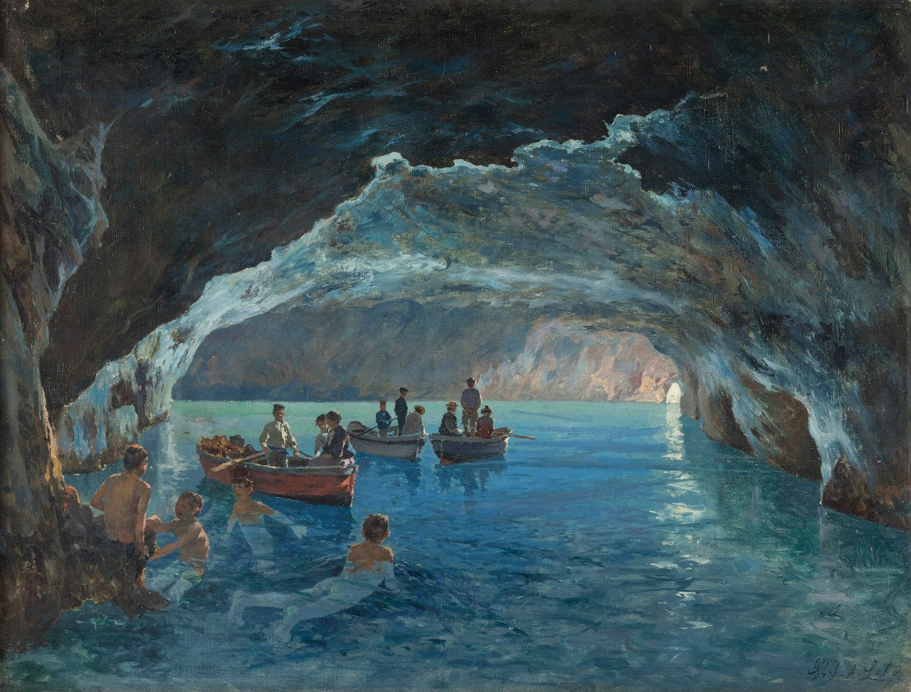 Antonino Leto (1844-1913) - La grotta azzurra