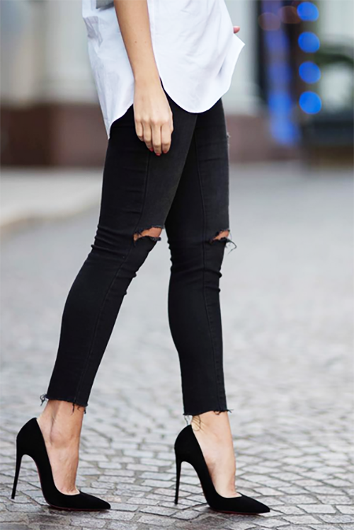 jeans stilettos