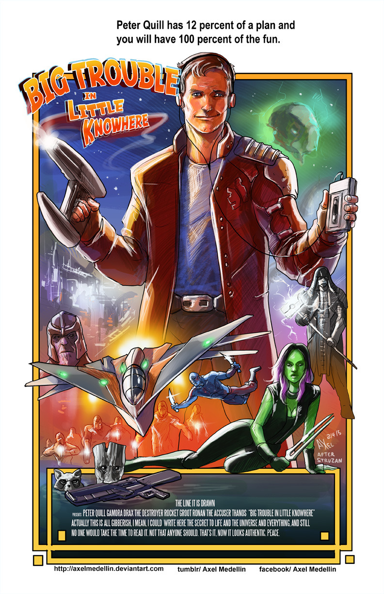 Star Lord in Big Trouble in Little China by Axel Medellin