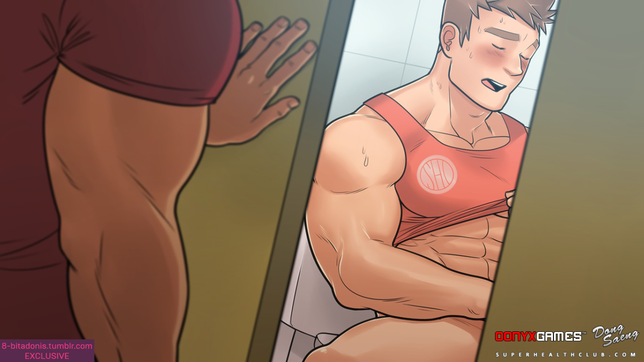 8-bitadonis:

As promised, here is some newly released artwork from the upcoming bara game for the PC, Super Health Club, including two images exclusive to 8-bit Adonis. Once again, a huge thank you to OONYX Games for providing the images. :)
Artwork by Dongsaeng
