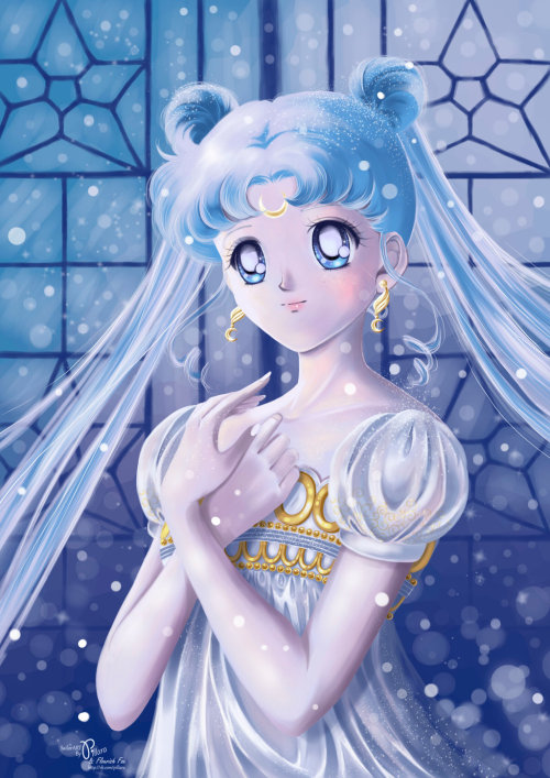 densetsu-sailor-moon:

Lunar snow Queen by Pillara 
