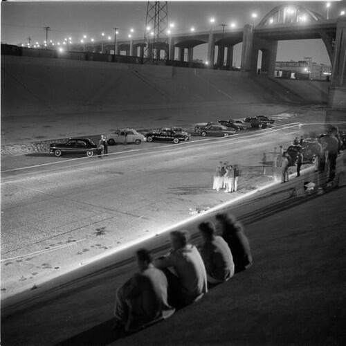 Photography Black And White Vintage Classic Cars Night 1950s 50s