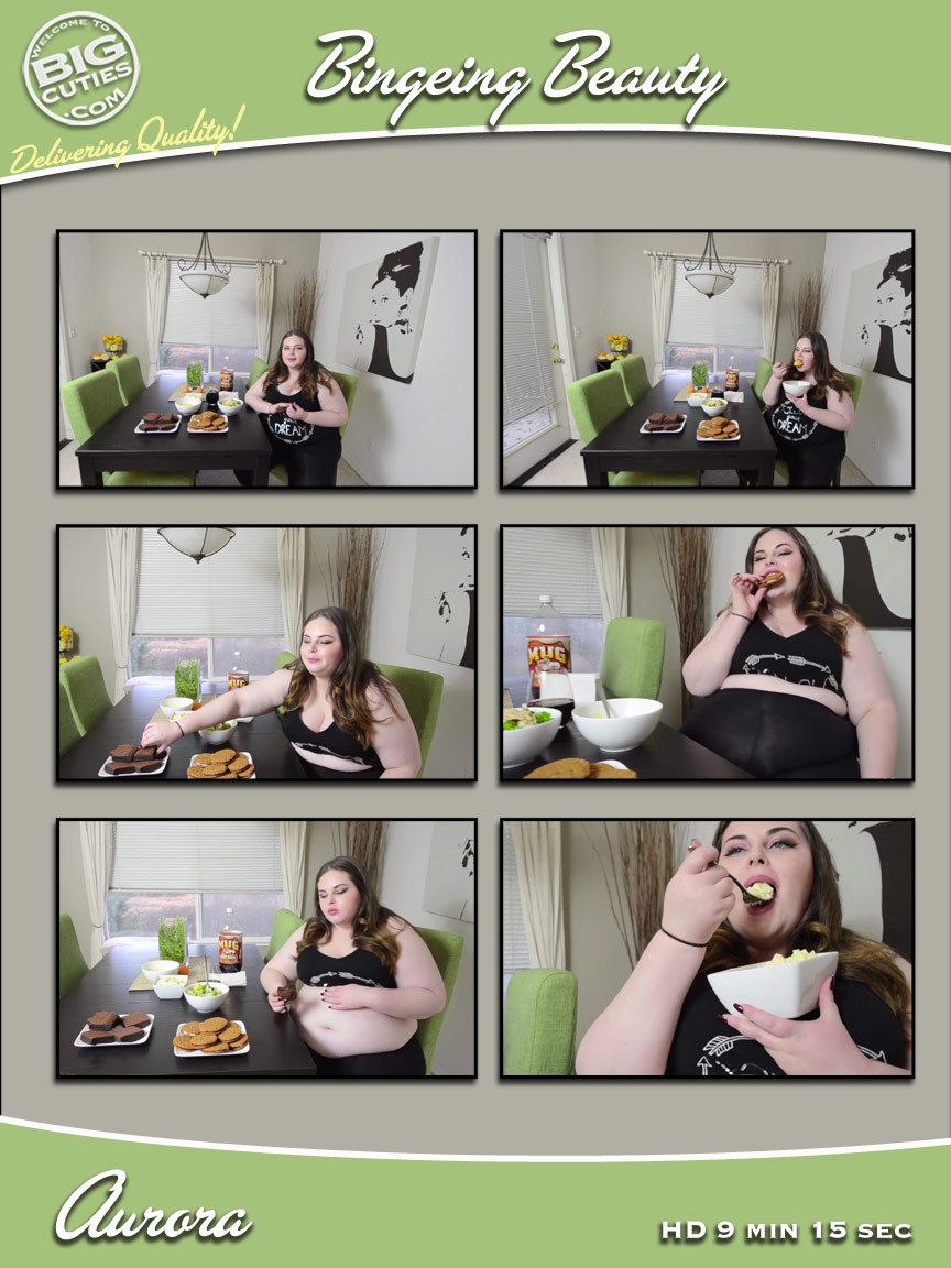 morbidlyhopeless:

bigcutieaurora:

Hey guys! I’m back with another eating video! I was planning on getting takeout but I was having one of those bingeing days where I didn’t just want one thing… you know what I mean? So I went to the store and picked up some of my favorite treats, in bulk :P I couldn’t help but notice some of the looks I was getting as I put fattening food after fattening food into my cart, but it didn’t stop me, it actually made me more excited (: I got mac n’ cheese, potato salad, southwest style salad, double fudge brownies, oatmeal crème pies, and then some ben and jerry’s but I ate it before we started filming because I was so horngry!
Be sure to check out my site at 
http://aurora.bigcuties.com/
 and the BigCuties blog at 
http://bigcuties.com/blog
 (:
XOXO Aurora

She got huge! Bigcuties does things to a girl’s figure.
