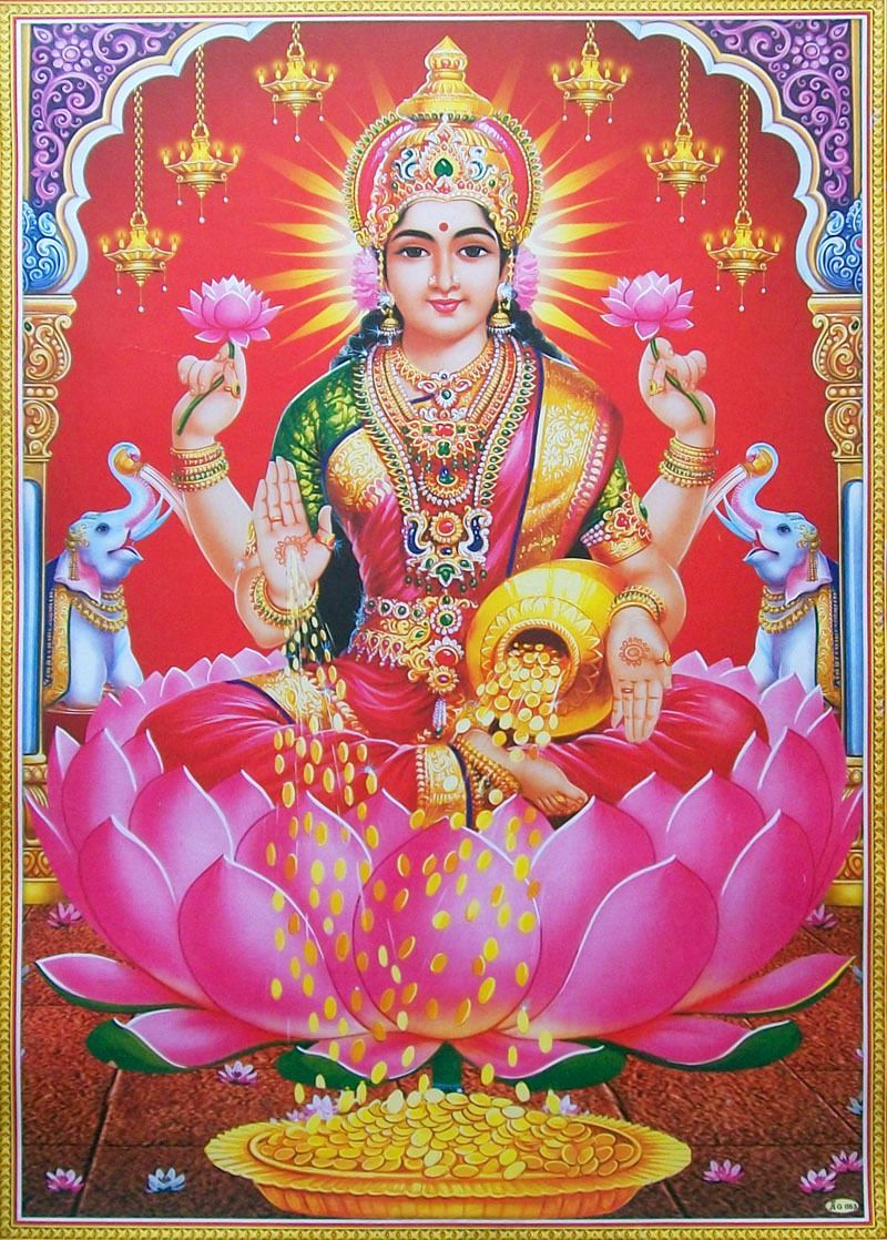 hinducosmos:  Devi Lakshmi (via ebay: Indian_ash)