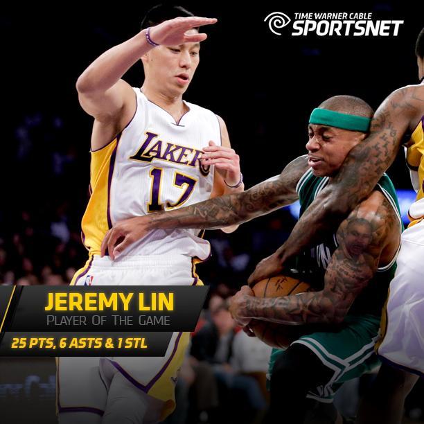 Jeremy Lin - Player of the Game - 25 pts, 6 asts, &amp; 1 stl