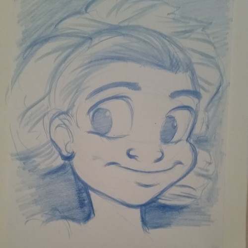Scrapped portrait of a friend’s niece. Gave her to good version while i messed around with this one #sketchavember