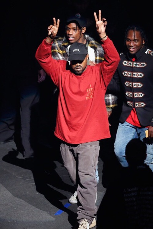 Kanye at his Yeezy Season 3/Album premiere at MSG in NYC. February 11.