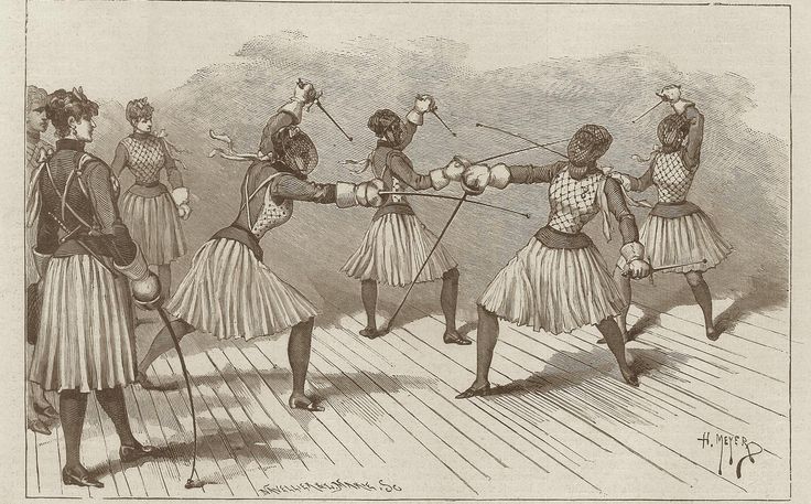the-history-of-fighting:

Old School Fencing Ladies
