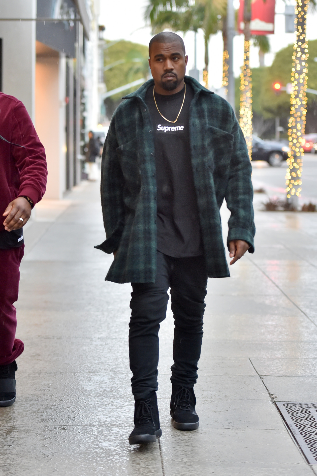 celebritiesofcolor:

Kanye West out in Beverly Hills