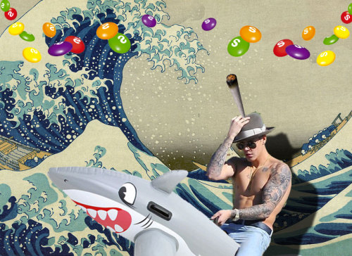 &#8220;I was riding a shark in the middle of the sea with Justin Bieber, we were smoking pot and having a good time, and it was raining skittles all over the sea.&#8221;Eibra