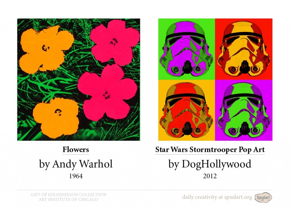 Flowers, 1964 by Andy Warhol • Star Wars Stormtrooper Pop Art by DogHollywood