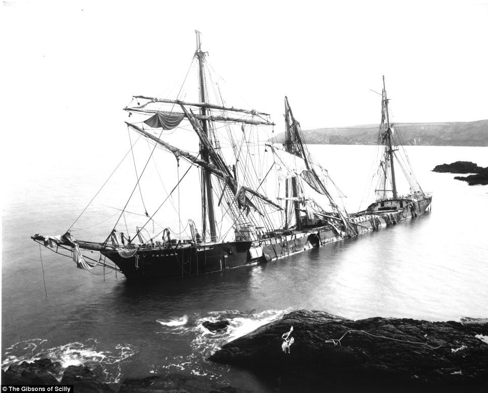 njnavyguy:

The Bay of Panama was wrecked under Nare Head, near St Keverne, Cornwall during a huge blizzard in March 1898. At the time it was wrecked it was carrying a cargo of Jute, used to make hessian cloth, from Calcutta in India, 18 of those on board died but 19 were rescued.
https://www.thevintagenews.com/2016/01/14/46282/
