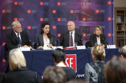 Angelina Jolie and William Hague speak at LSE. LSE