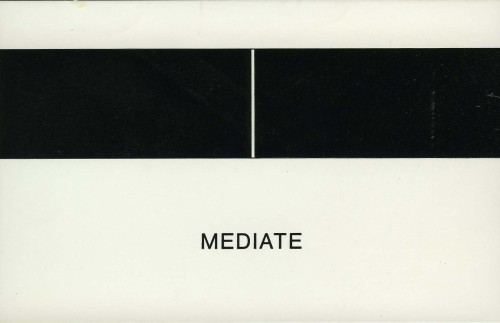 grupaok:

Douglas Huebler. Mediate [Corners] (announcement card - graphic/text) Rudiger Schottle, Munich
