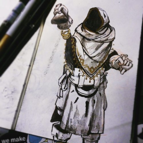 Day 7 #inktober x #drawlloween - Mysterious merchant
Didnt do the suggested topic today. The struggle was real with this one&hellip; moving on
#ink #brushpen #blackandwhiteandgold #invisibility #thestrugs