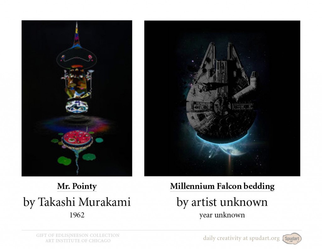 Mr. Pointy, 2011 by Takashi Murakami • Millennium Falcon bedding