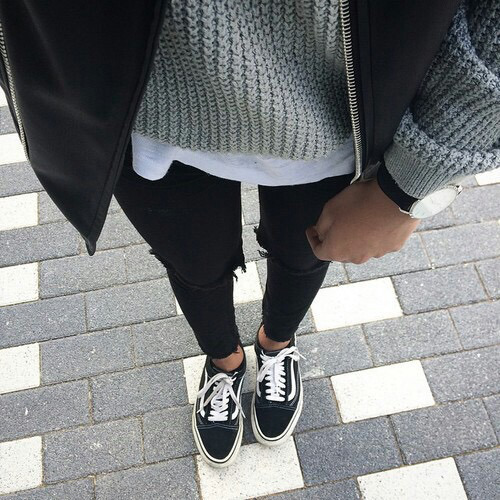 all black vans outfit tumblr