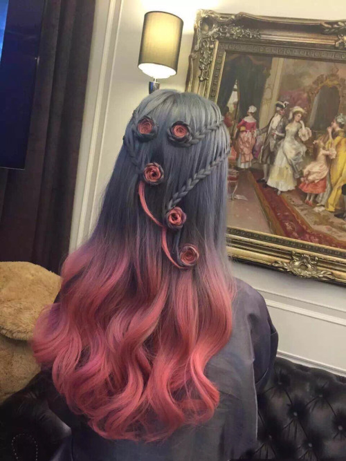 Pretty Hair Cute Beautiful Curls Pink Hair Style Braid Long