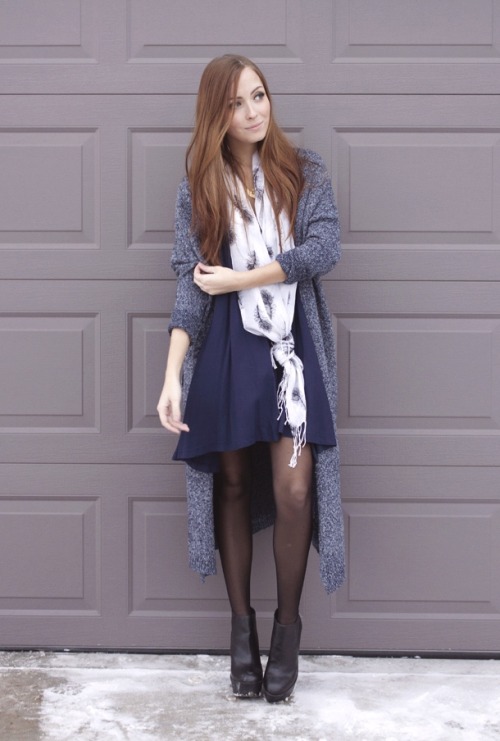 fashion-tights:Navy Days // Urban Outfitters Cardigan, Tobi... - Daily Ladies