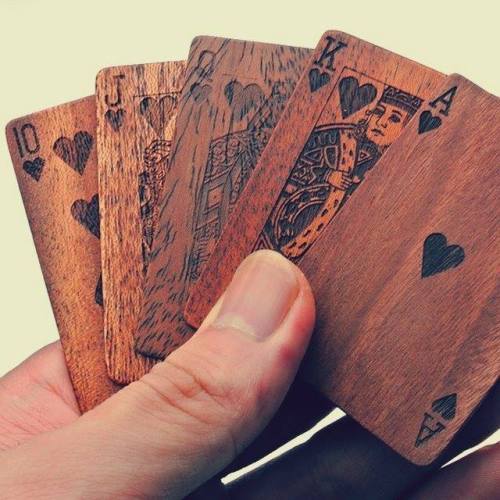 inspirationfeed:Wooden Deck of Cards - http://fancy.to/b69gz http://ift.tt/1vBCHzA
