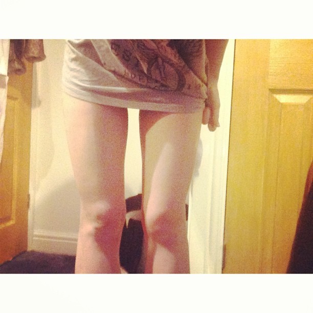 If you think I have something on underneath, think again. #bored #me #legs #girl #chubby