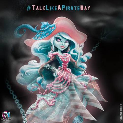eah-queens:

Yarrr! Meet ‪#‎VandalaDoubloons‬, daughter of a ‪#‎PirateGhost‬, who’s crept up from the deep boo sea to celebrate ‪#‎TalkLikeAPirateDay‬! See her emerge in ‪#‎Haunted‬ in Spring 2015!
