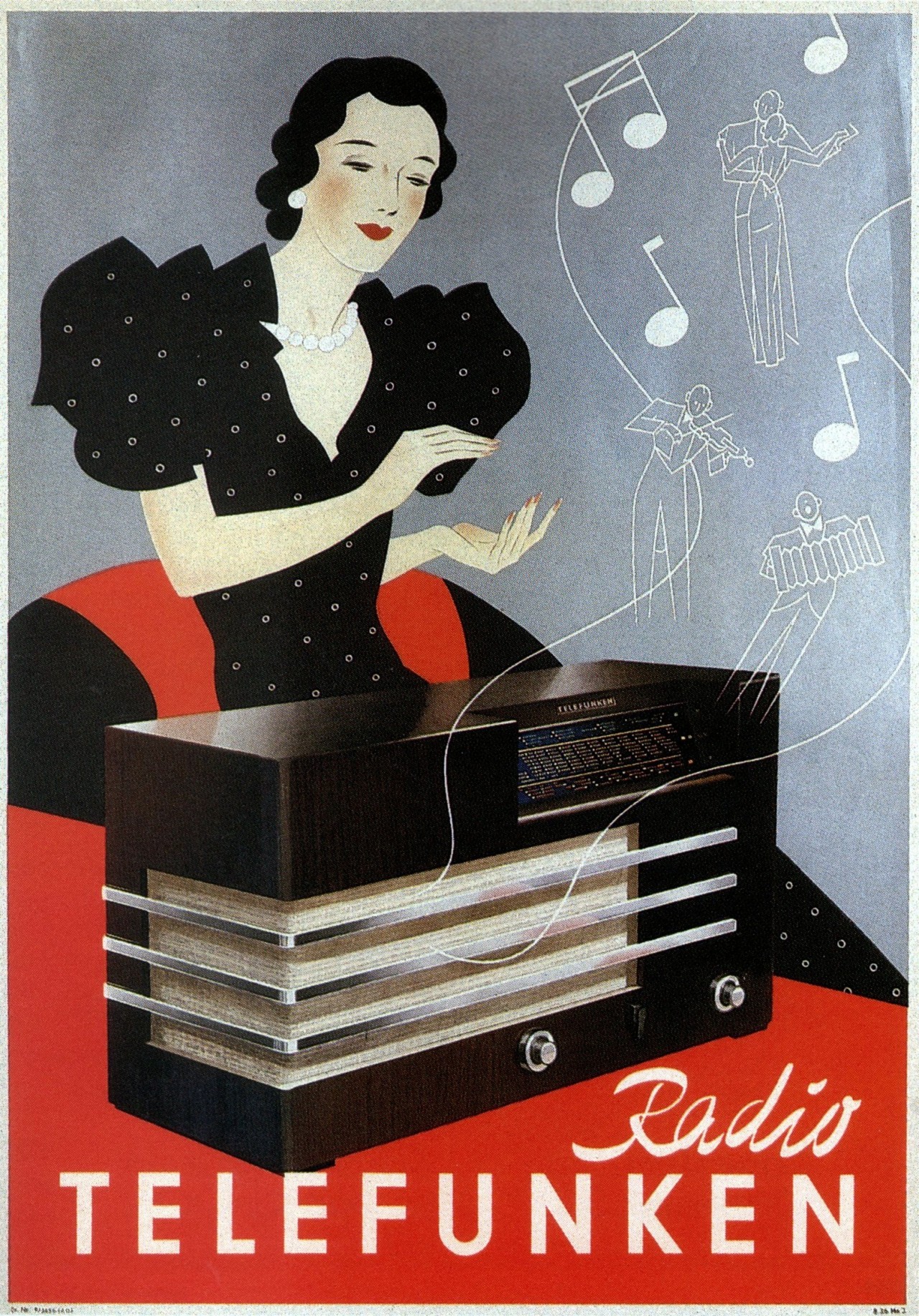maudelynn:

c.1935 Telefunken Radio Advert 
via digitalpostercollection.com

