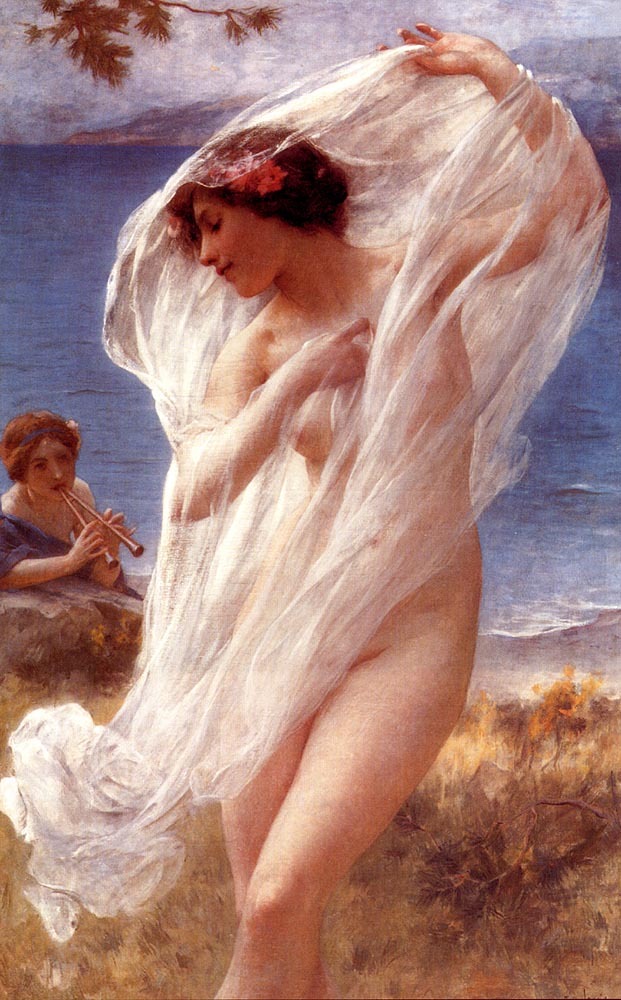 paintingispoetry:

Charles-Amable Lenoir, A Dance By The Sea, 19th century
