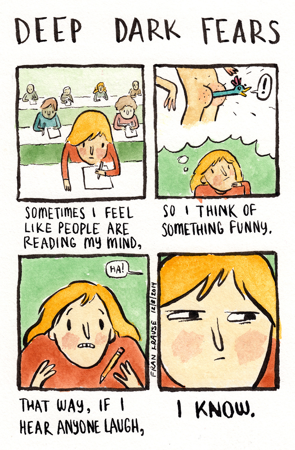 An anonymous fear submitted to deep dark fears