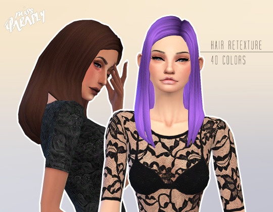 Retexture of Straight hair by Mystuff Sims 4 /... / missParaply