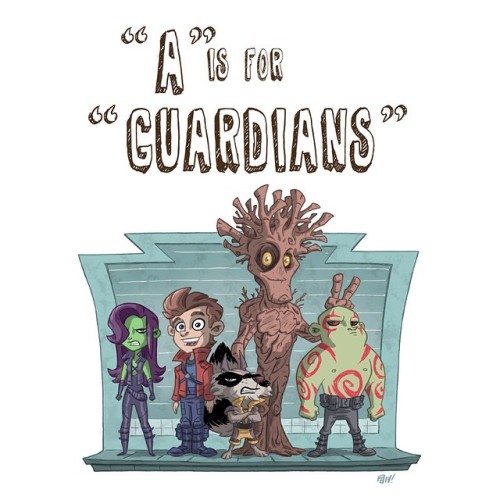 New &ldquo;ABCDEFGeek&rdquo;! &ldquo;A&rdquo; Is For &ldquo;Guardians&rdquo;. Watch for a new entry every Wednesday. #drawing #photoshop