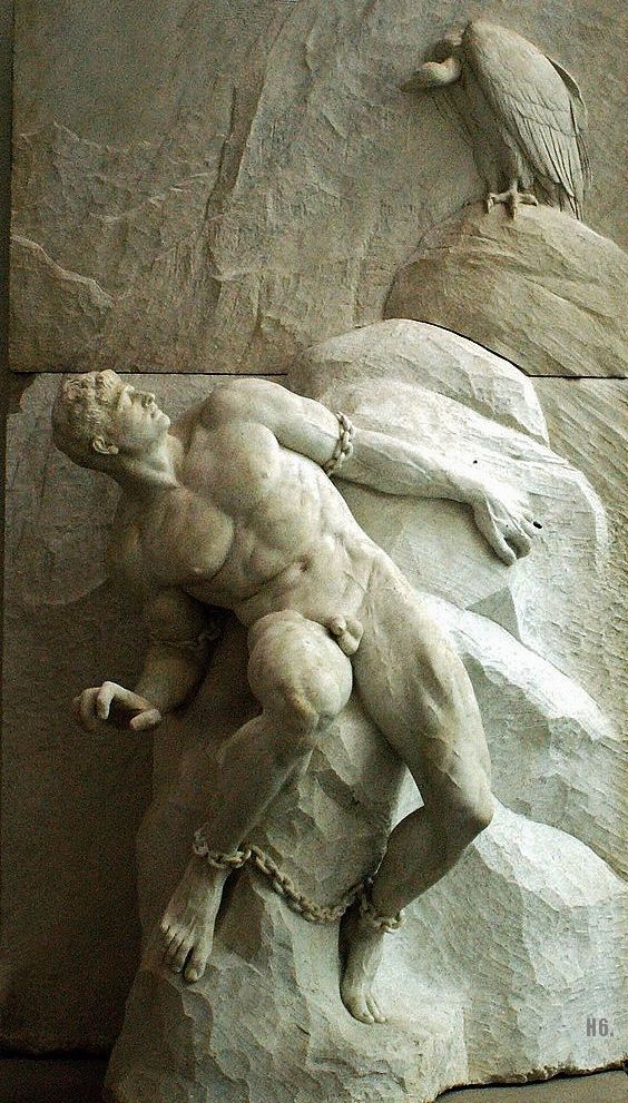 hadrian6:

Reinhold Begas (German, 1831-1911), Prometheus, 1900. Marble.
